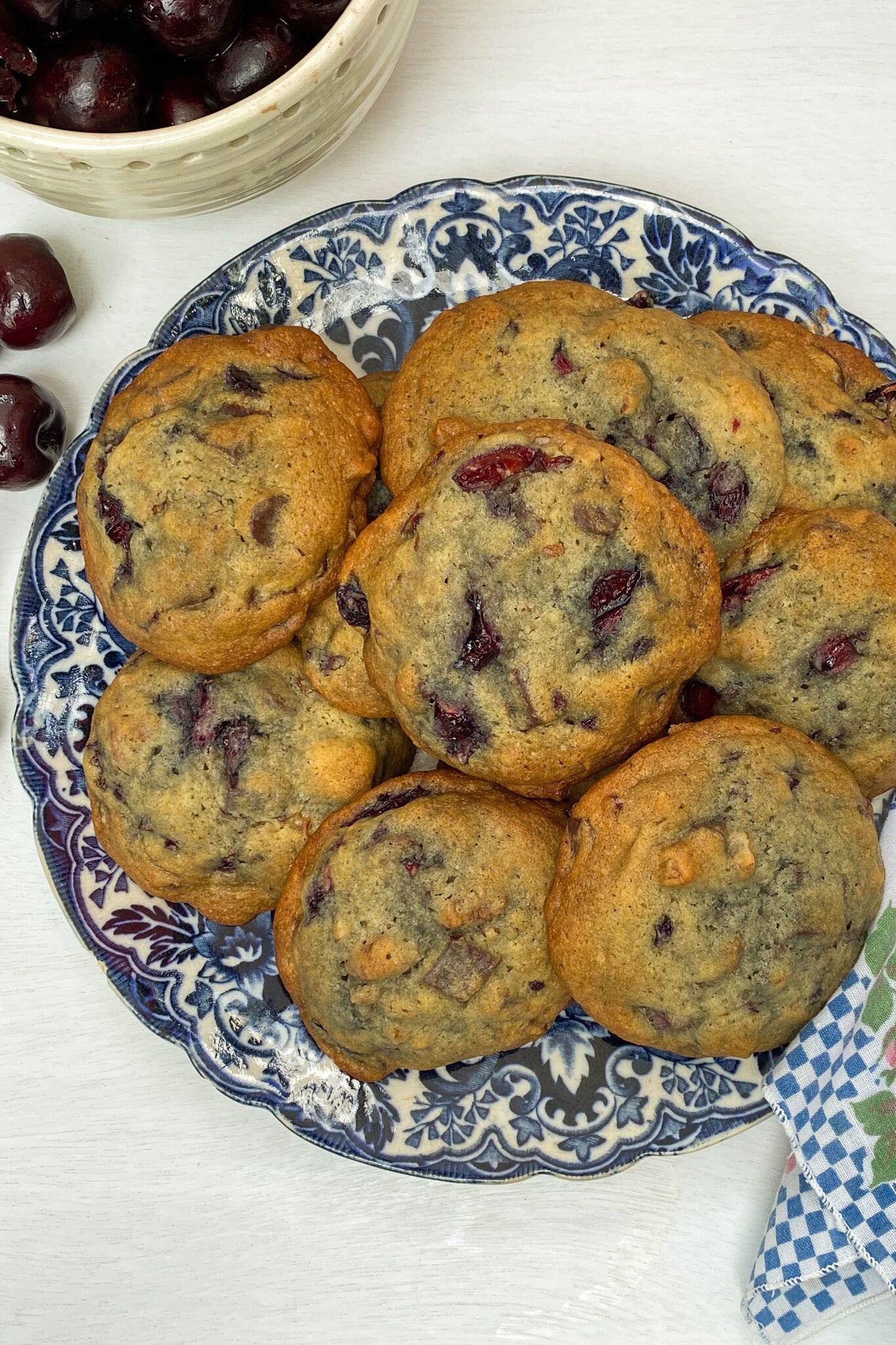 Boozy Cherry Chocolate Chip Cookies