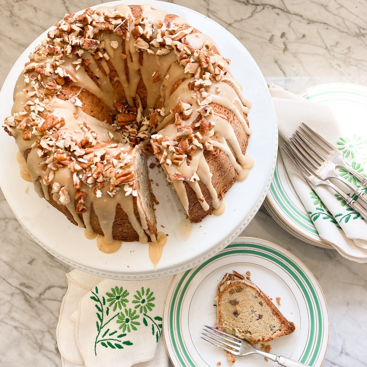 Pecan Caramel Cake