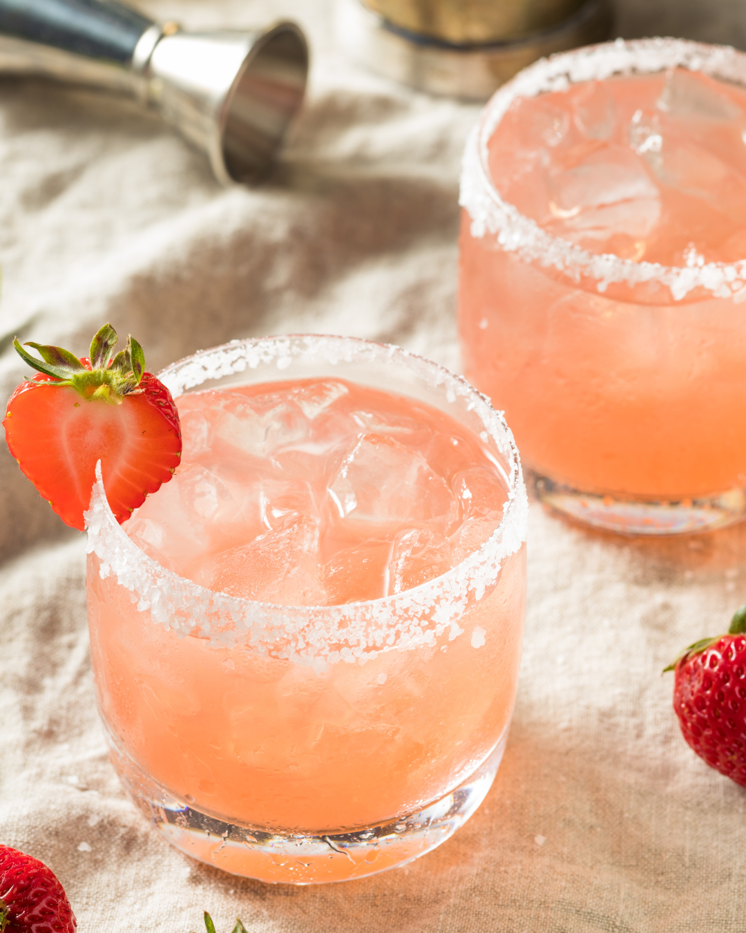 Strawberry Jalapeño Jam by In the Curious Kitchen, used in a sweet and spicy margarita recipe