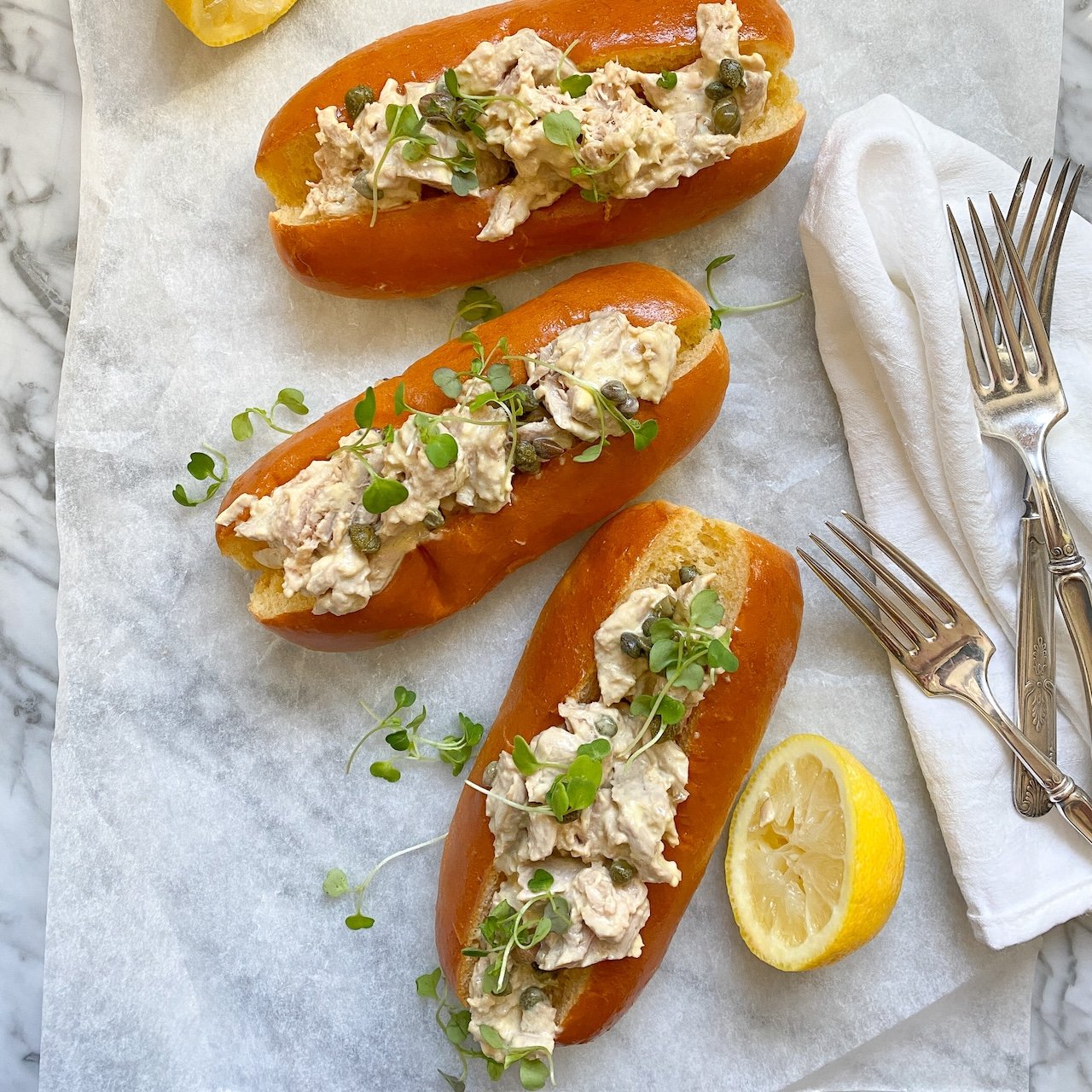 Tuna Salad with Lemon Caper Aioli