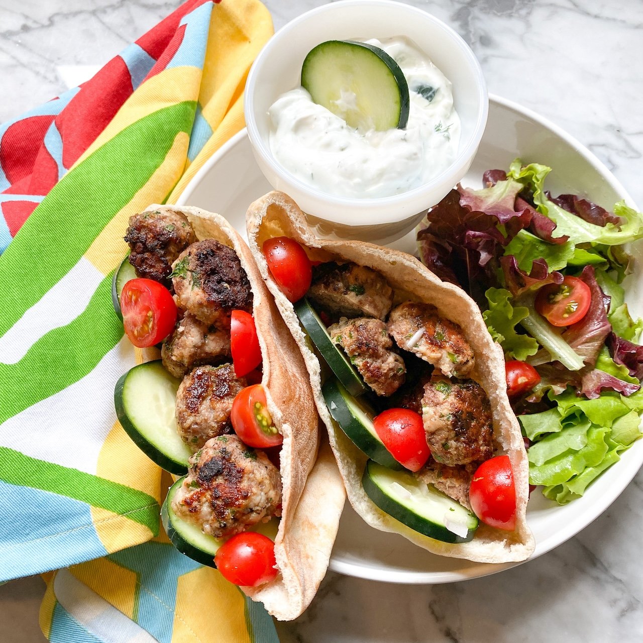 Mediterranean Meatball Sandwich