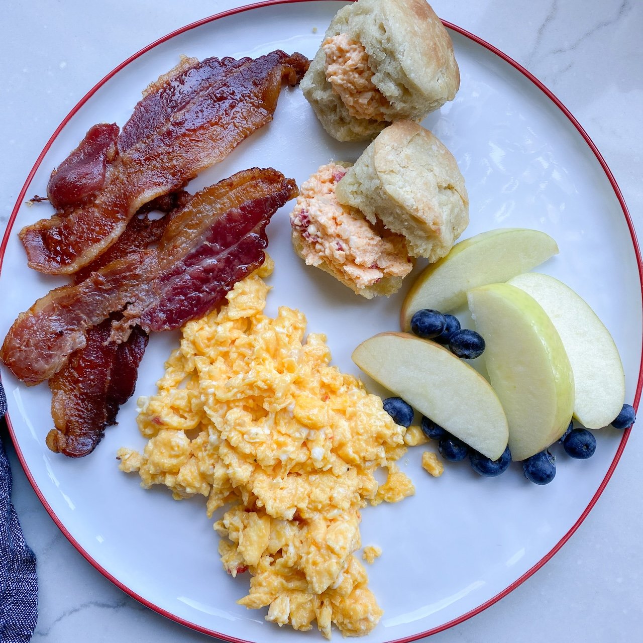 Scrambled Eggs with Pimento Cheese