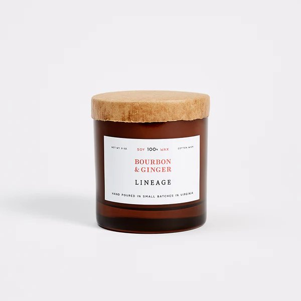 Bourbon and Ginger Candle from Lineage