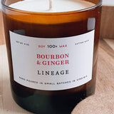Bourbon and Ginger Candle from Lineage