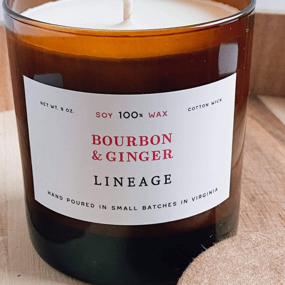Bourbon and Ginger Candle from Lineage