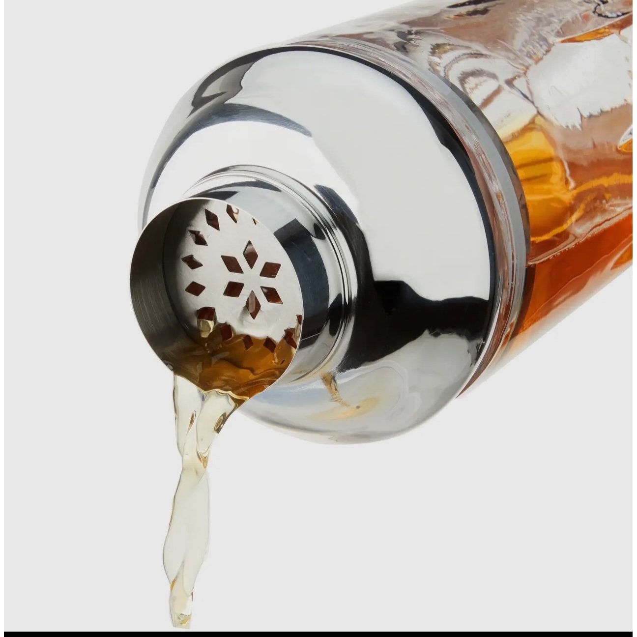 Crystal Cocktail Shaker with Built-In Strainer – Barware for Bourbon & – In the Curious Kitchen