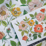 Wild Roses |  100% Linen Tea Towel
