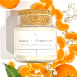 Honey + Clementine Soy Candle - Citrus Aromatherapy Candle
