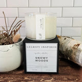 Snowy Woods Classic Glass 2 Wick Soy Candle